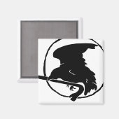 Crowbarマグネット黒/白、丸および四角 マグネット (正面/裏面)