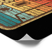 Crowbar Vintage Cette Retro Music 90s Guitar  ポスター (角)