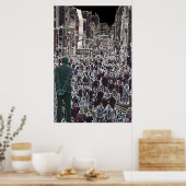 Crowd Glasgow Scotlandの顔 ポスター (キッチン)