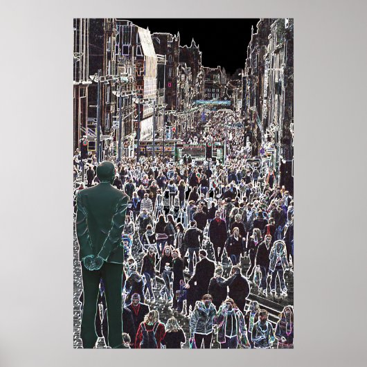 Crowd Glasgow Scotlandの顔 ポスター (正面)