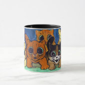 Crowd of Cats (詳細)、Louis Wain マグカップ (中央)