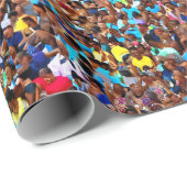 Crowd of people Wrapping Paper  ラッピングペーパー (ロールコーナー)
