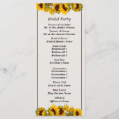 Crowd of Sunflowers結婚式 プログラム (裏面)