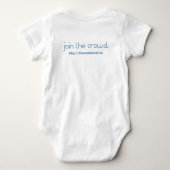 CrowdAbout.usの白の乳児 ベビーボディスーツ (裏面)