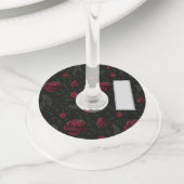 Crowes and Roses ワイングラスタグ (クローズアップ)