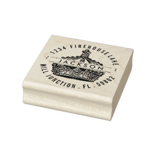 Crownのヴィンテージ王の差出人住所のスタンプ ラバースタンプ