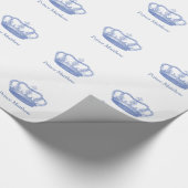 Crownクラシックで青い王子 ラッピングペーパー (角)