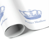 Crownクラシックで青い王子 ラッピングペーパー (ロールコーナー)