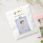 Crownダイヤモンドの小さい王子の男の赤ちゃんの青 フェイバーバッグ (封をした状態)