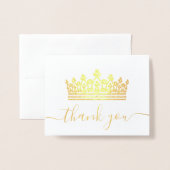 Crown写真エレガントキンセアニェラありがとう金ゴールド 箔カード (封筒付き正面)