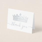 Crown写真エレガントキンセアニェラサンキューシルバー 箔カード (正面)