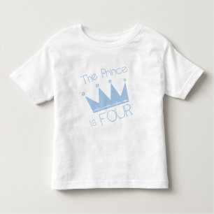 Crown王子の第4誕生日のTシャツおよびギフト トドラーTシャツ