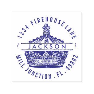 Crown自己インクをしみ込ませの王の差出人住所のスタンプ セルフインキングスタンプ