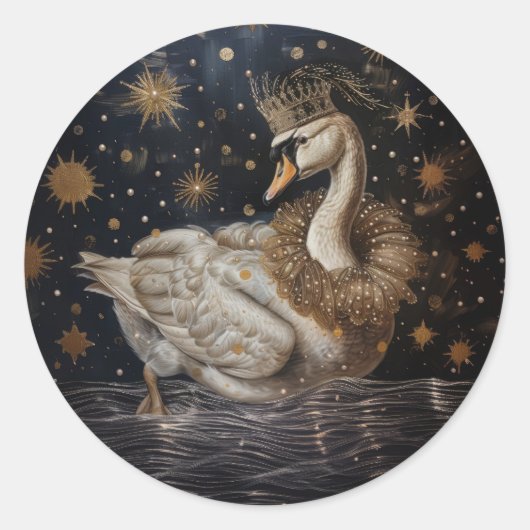 Crown – 文房具用の丸いシール ラウンドシール (正面)