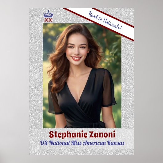 Crown and Sash Pageant Door Banner Poster ポスター (正面)