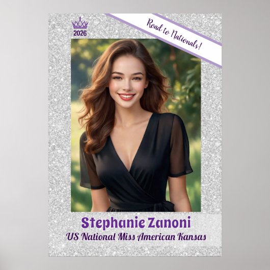 Crown and Sash Pageant Door Banner Poster ポスター (正面)