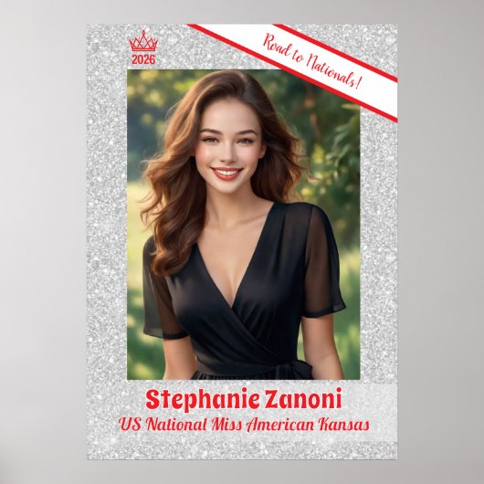 Crown and Sash Pageant Door Banner Poster ポスター (正面)