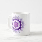 Crown+Chakra+Mandala+-Sahasrara+With+Om+ コーヒーマグカップ (正面左)