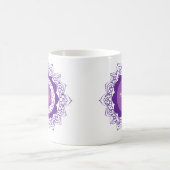 Crown+Chakra+Mandala+-Sahasrara+With+Om+ コーヒーマグカップ (中央)