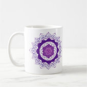 Crown+Chakra+Mandala+-Sahasrara+With+Om+ コーヒーマグカップ (左)