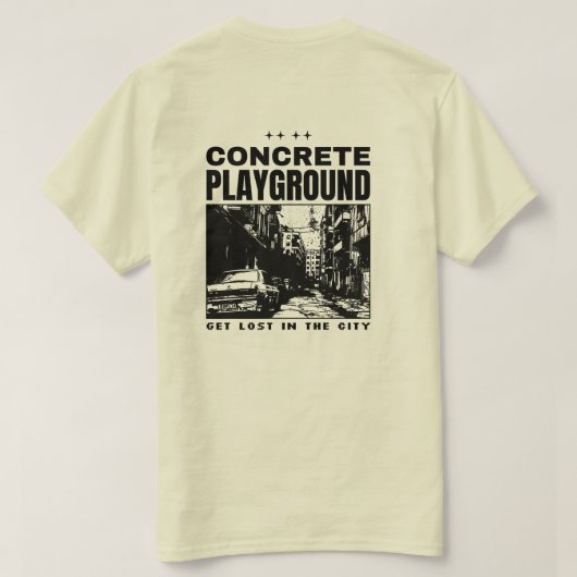 Crown & Concrete:アーバンアーバンストリートウェア Tシャツ (デザイン裏面)
