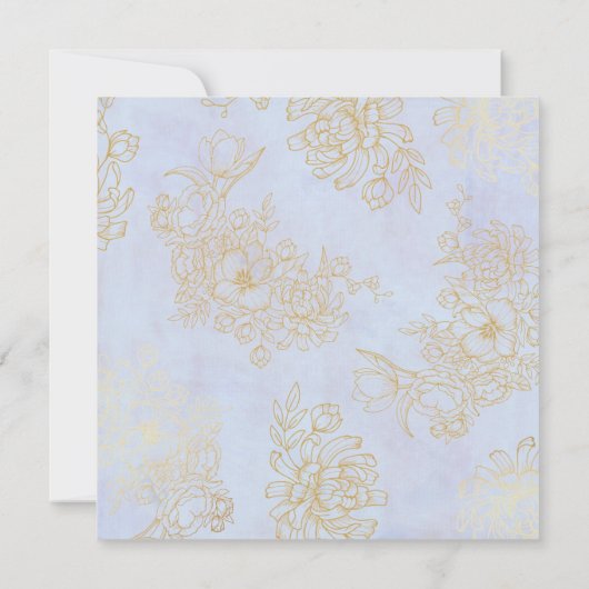 Crown Gold民族のベビーの小さい王子のロイヤルブルー 招待状 (裏面)