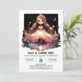 Crown Minimalist Princess Birthday 招待状 (スタンド正面)