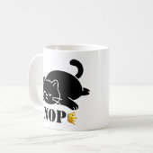 Crown NOPE Black Cat Funny for Cat Lovers コーヒーマグカップ (正面左)