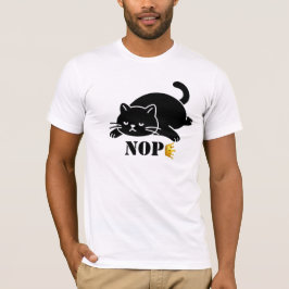 Crown NOPE Black Cat Funny for Cat Lovers Tシャツ