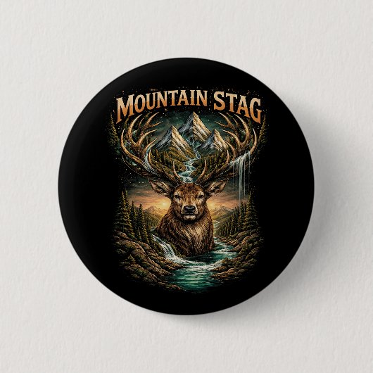 Crown of the Mountain Stag 缶バッジ (正面)