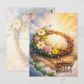Crown of Thorns Religious Easter Postcard ポストカード (正面/裏面)