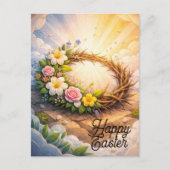 Crown of Thorns Religious Easter Postcard ポストカード (正面)