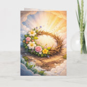 Crown of Thorns Vertical Folded Easter Card カード (裏面)