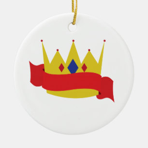 Crown Ribbon王 セラミックオーナメント