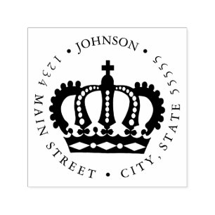 Crown Royalty Return Queen王のラベル セルフインキングスタンプ