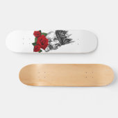 CROWN SKULL ROSE スケートボード (横)