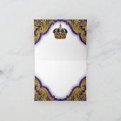 Crown Thank青い金ゴールドの王子王 サンキューカード (内部)