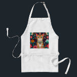 Crowned Bejewelled Cat Apron スタンダードエプロン<br><div class="desc">Elevate your cooking skills with this stylish and durable Crowned Bejewelled Cat apron,  designed for chefs,  bakers and home cooks who want both protection and personality in the kitchen.</div>