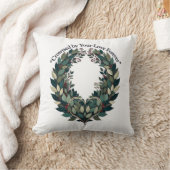 Crowned by Your Love Forever Laurel Wreath T-Shirt クッション (ブランケット)