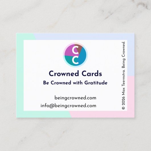 Crowned Cards Business Card 名刺 (裏面)