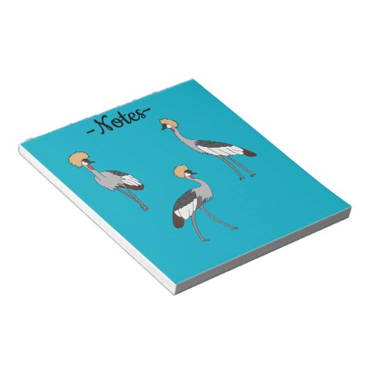Crowned Cranes ノートパッド (アングル)