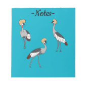 Crowned Cranes ノートパッド (正面)