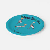 Crowned Cranes ペーパープレート (アングル)