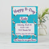 Crowned Cranes Happy Birthday 招待状 (スタンド正面)