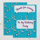 Crowned Cranes Thank you Card 招待状 (正面/裏面)