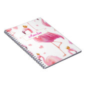 Crowned Flamingo – Luxe Island Vibes ノートブック (右側)