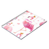 Crowned Flamingo – Luxe Island Vibes ノートブック (左側)