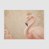 Crowned Flamingo Vintage Decoupage Tissue Paper 薄葉紙 (正面)