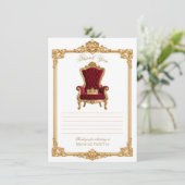 Crowned in Gold Royal Chair Thank You 招待状 (スタンド正面)