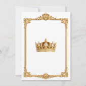 Crowned in Gold Royal Chair Thank You 招待状 (裏面)